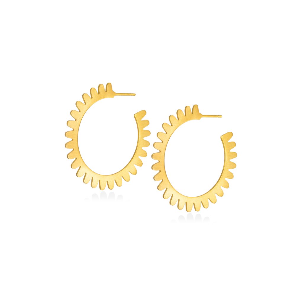 Silver gold plated hoops PENNA L 12 silver-gold-plated-hoops-penna-l-1