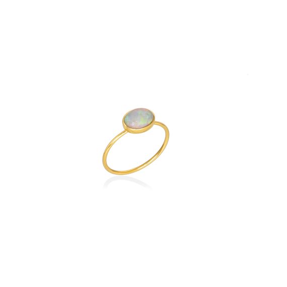 Gold ring 14K with opal 10 xruso daxtilidi 14k me opalio 1