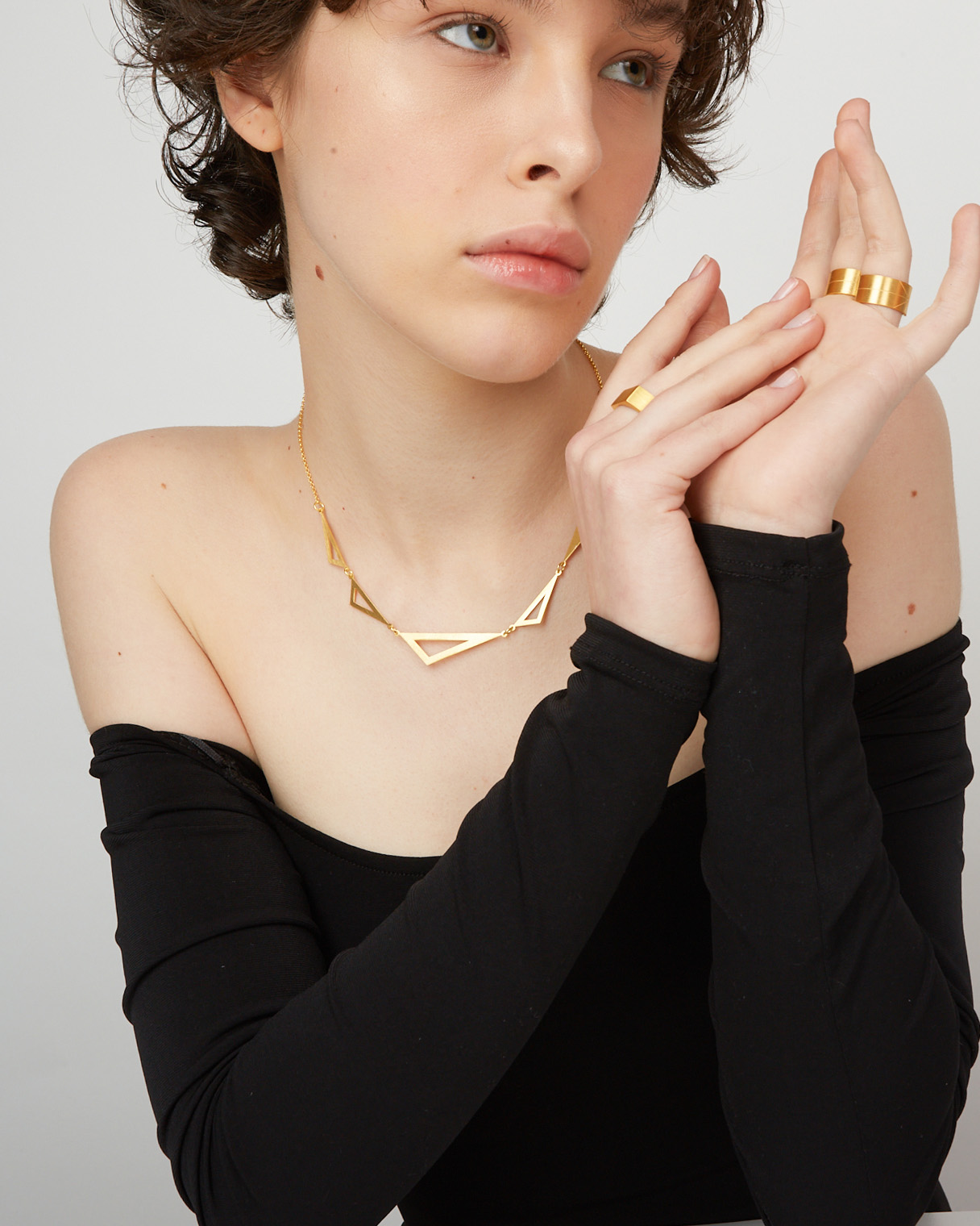 Silver gold plated necklace RIKA PARTY 5 Silver gold plated necklace RIKA PARTY - Image 5