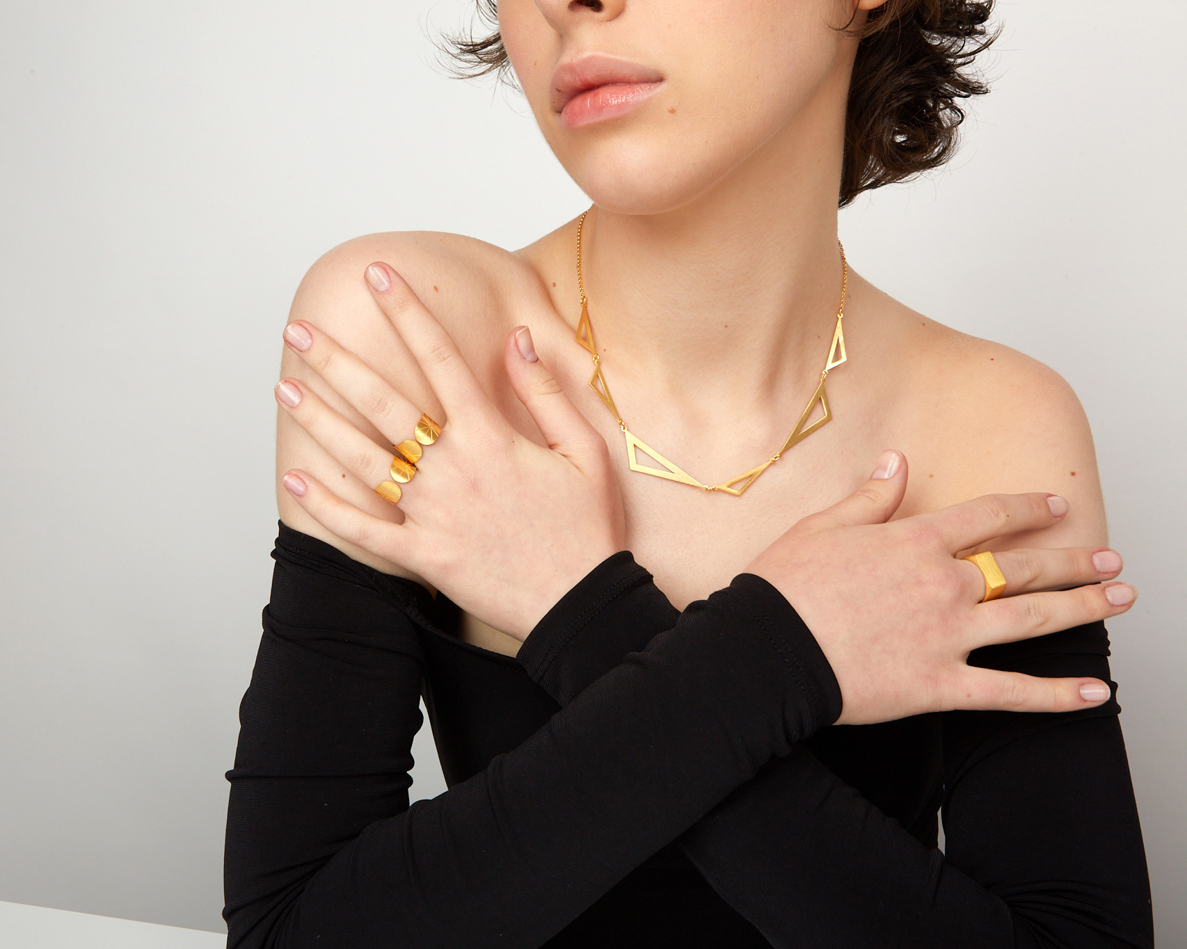 Silver gold plated necklace RIKA PARTY 7 Silver gold plated necklace RIKA PARTY - Image 7