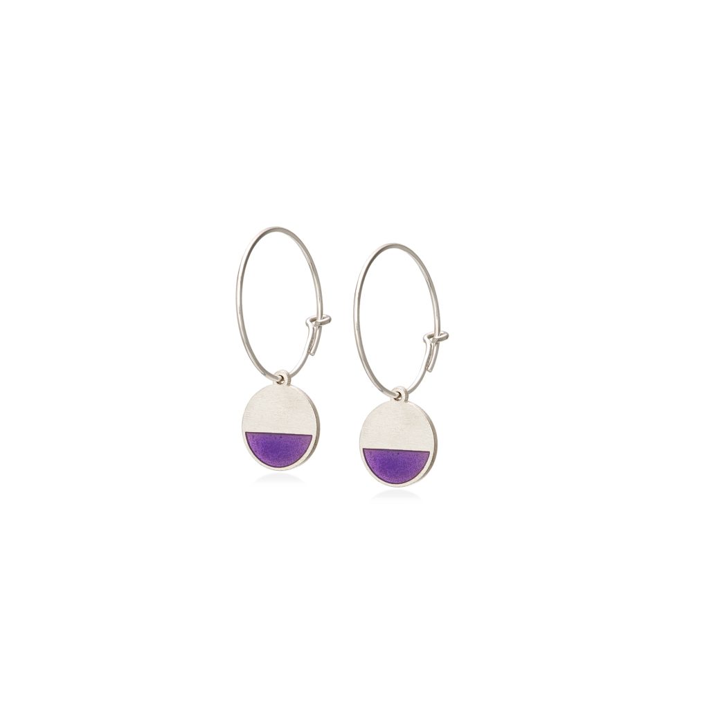 Silver earrings Smile to me 'cause.. Lavender 4 asimenia-skoylarikia-xamogela-mou-giati-lavender_1