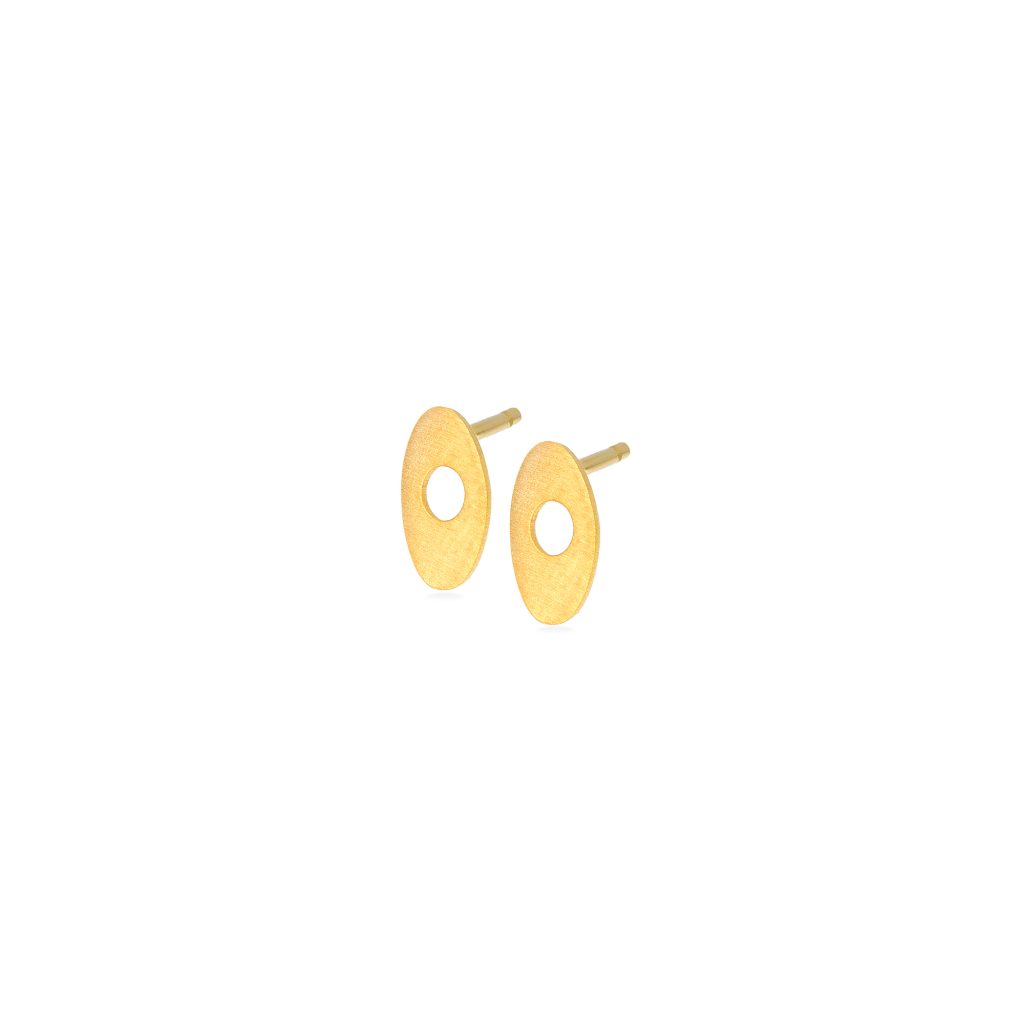Silver gold plated earrings ODD S 8 asimenia epixrusa skoularikia odd s 1